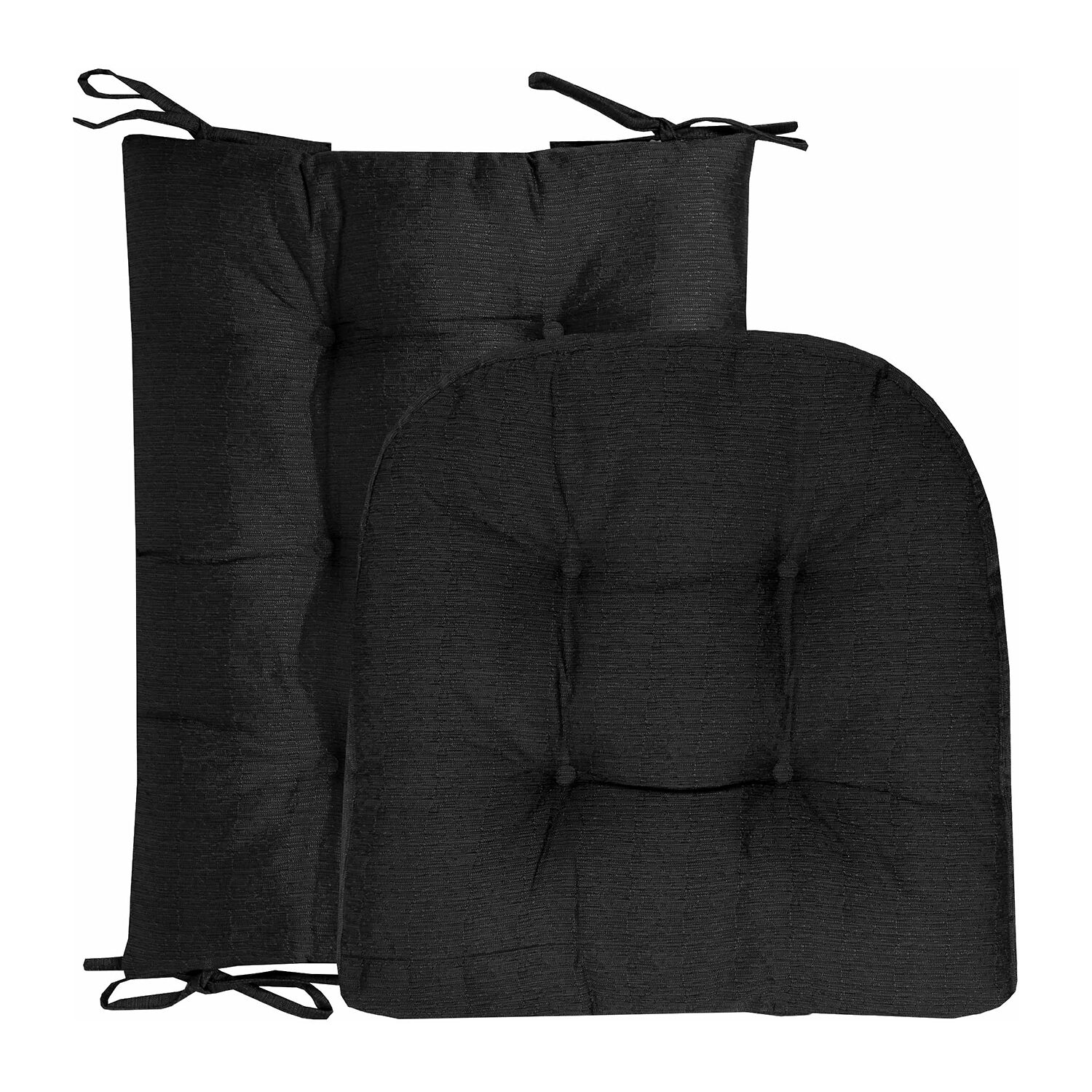 Sweet Home Collection™ Rocking Chair Cushion 2 Piece Tufted Non Slip Set of Upper and Lower Cushions