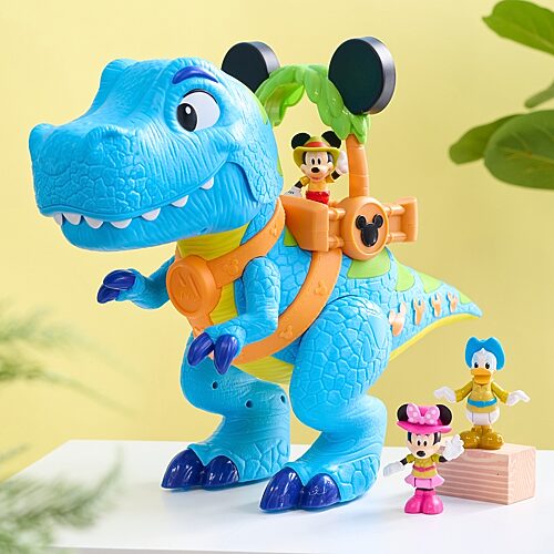 Disney Collection Dino Safari Giant Roarin' Dino Mickey Mouse Toy Playset, One Size