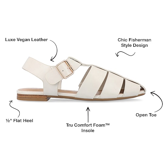 Journee Collection Womens Cailinna Ankle Strap Flat Sandals