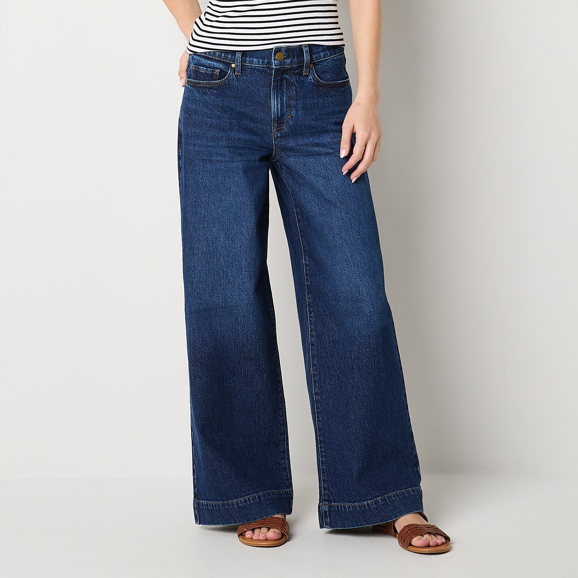 a.n.a Womens Tall High Rise Wide Leg Jean