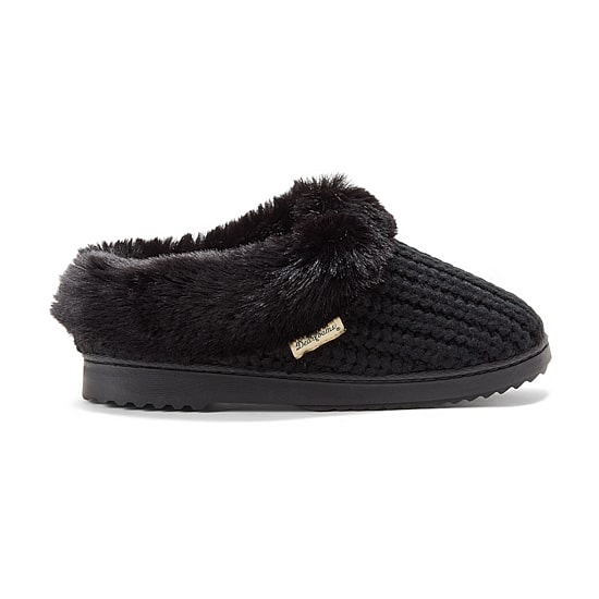 Dearfoams Hannah Festive Knit Womens Memory Foam Clog Slippers