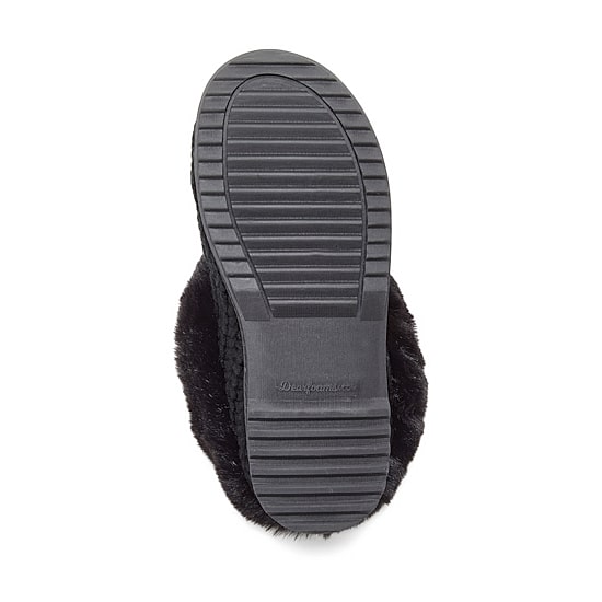 Dearfoams Hannah Festive Knit Womens Memory Foam Clog Slippers
