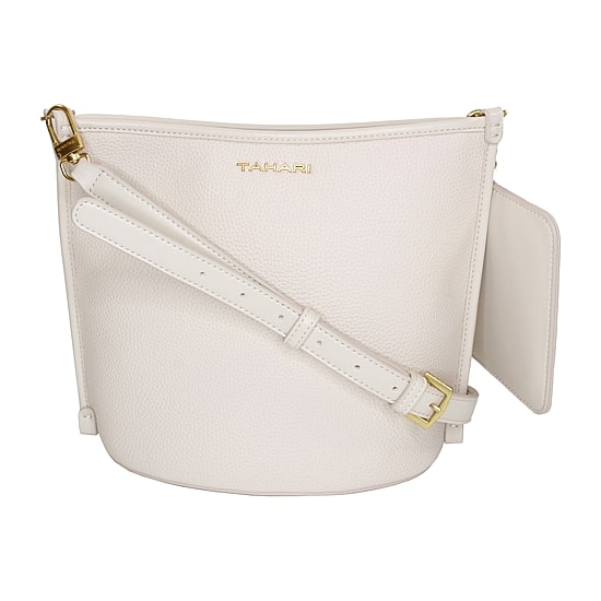 Tahari Carmine Top Zip Bucket Bag