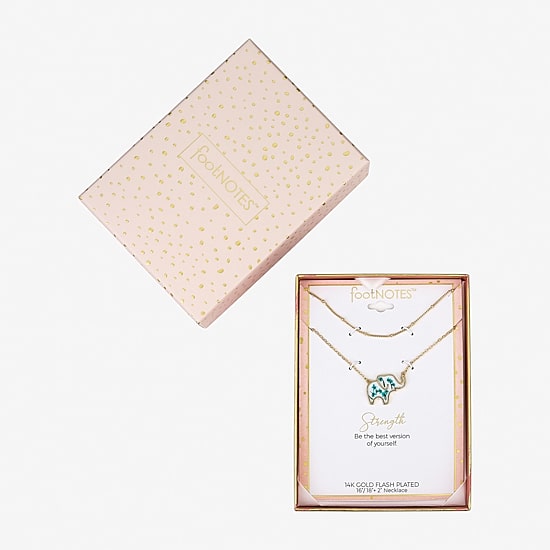 Footnotes Elephant Womens 10K Gold Over Brass 16 Inch Pendant Necklace