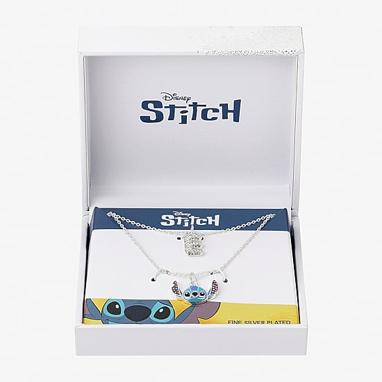 Initial Womens Crystal Pure Silver Over Brass 2-pc. Necklace Set