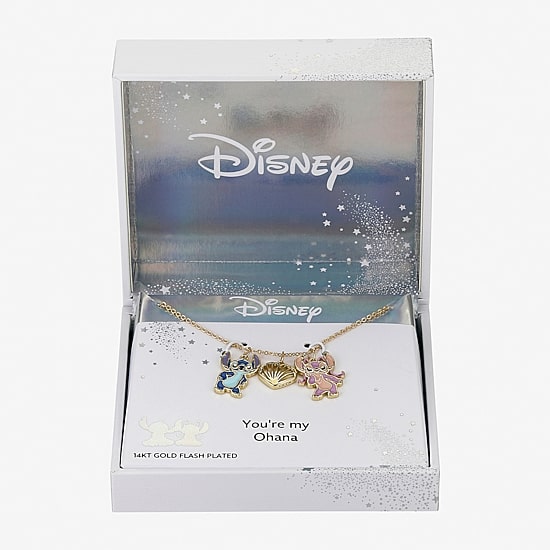 Disney Classics Seashell Womens 10K Gold Over Brass 16 Inch Pendant Necklace