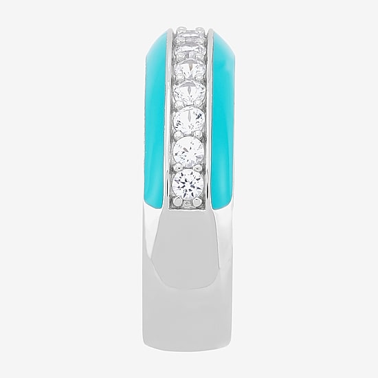 Limited Quantities! Womens 5.5MM Lab Created White Sapphire Sterling Silver Band