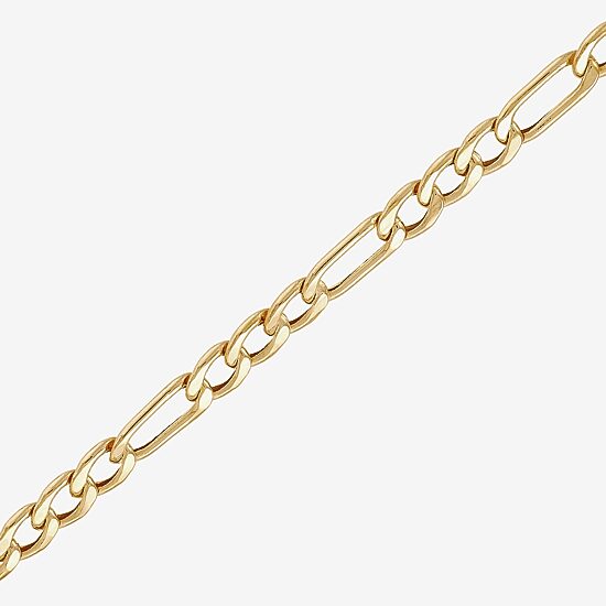 Womens 14K Gold 24 Inch Figaro Chain Necklace