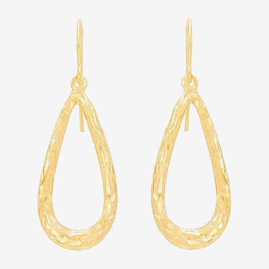 Womens 14K Gold Drop Earrings