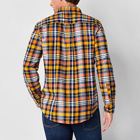 St. John's Bay Mens Long Sleeve Classic Fit Flannel Shirt