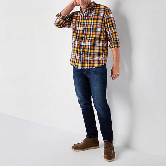 St. John's Bay Mens Long Sleeve Classic Fit Flannel Shirt - JCPenney
