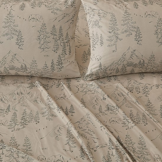 Linery Rustic Lodge Microfiber Sheet Set