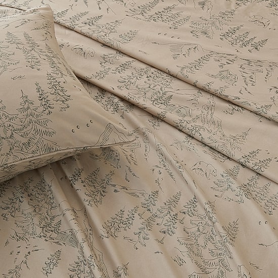 Linery Rustic Lodge Microfiber Sheet Set