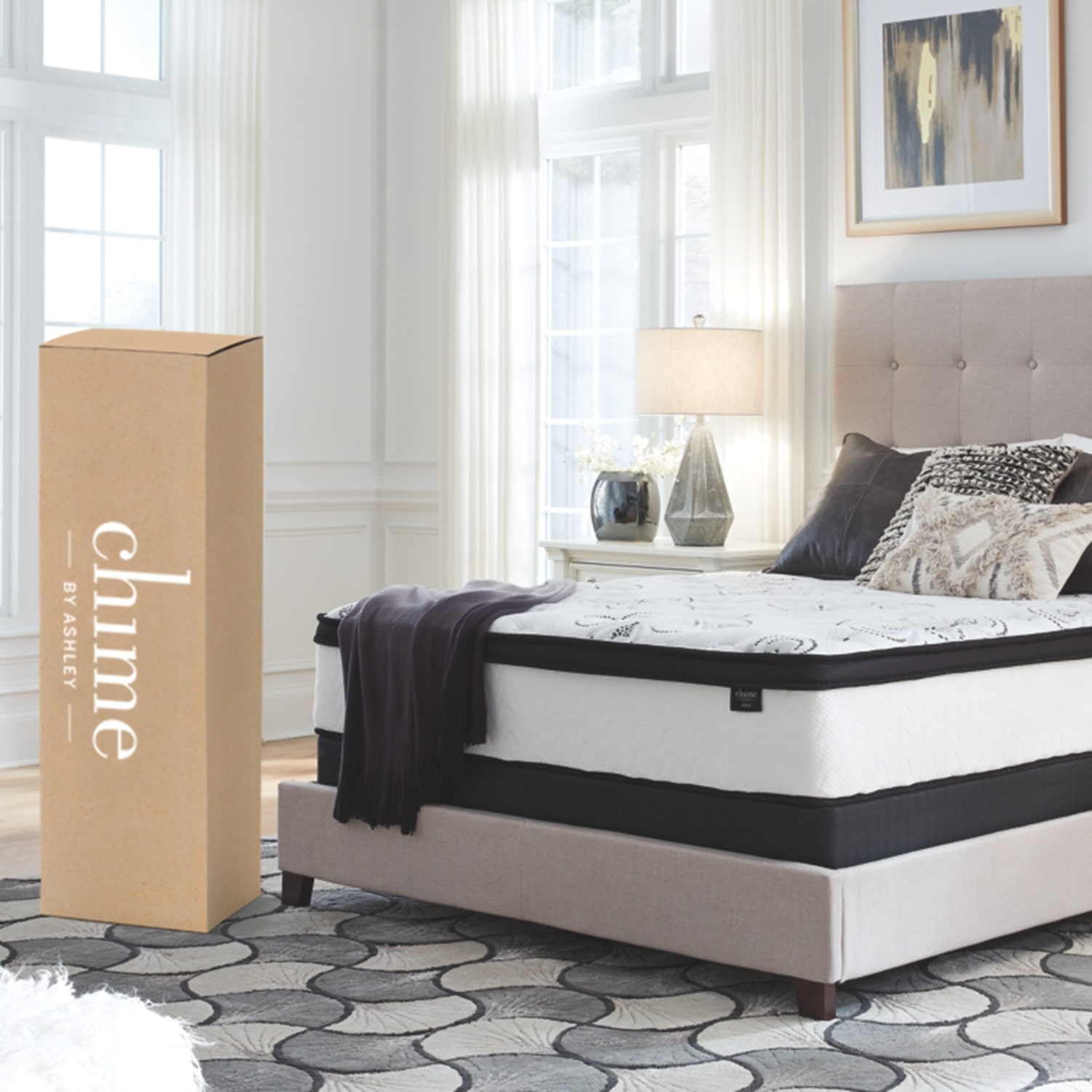 Signature Design by Ashley Chime 12" Plush Hybrid - Mattress a Box