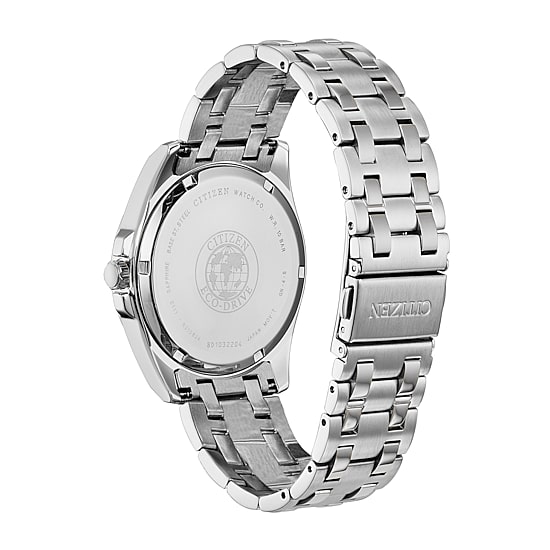 Citizen Peyten Mens Diamond Accent Silver Tone Stainless Steel Bracelet Watch Bm7100-59h