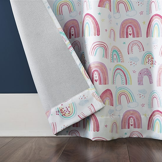 Sun Zero Rainbows Grommet Top Energy Saving 100% Blackout Single Curtain Panel