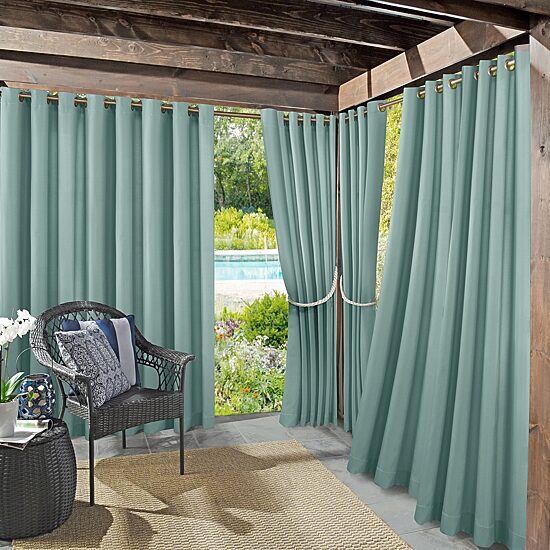 Sun Zero Sailor Grommet Top Energy Saving Light-Filtering Single Curtain Panel