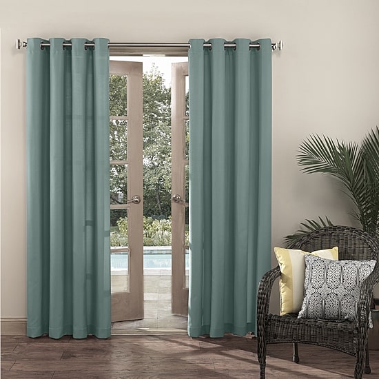 Sun Zero Sailor Grommet Top Energy Saving Light-Filtering Single Curtain Panel