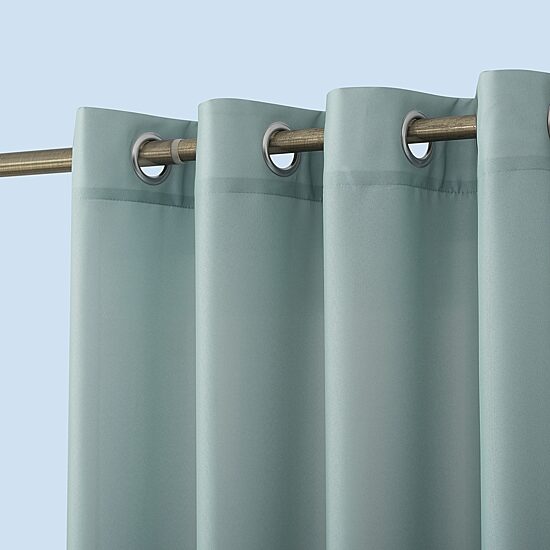 Sun Zero Sailor Grommet Top Energy Saving Light-Filtering Single Curtain Panel