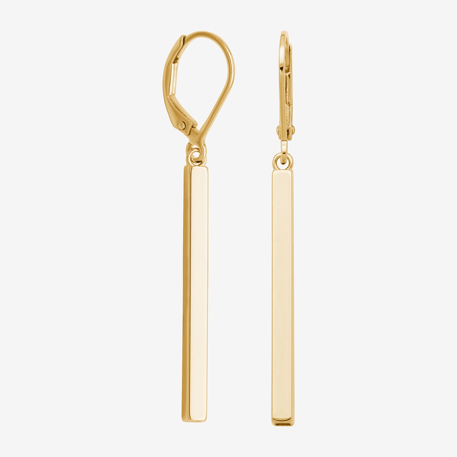 Womens 18K Gold Over Silver Drop Earrings