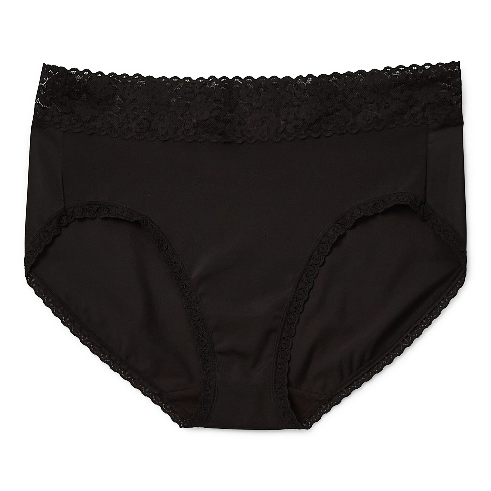 Ambrielle Everyday High Cut With Lace Trim Panty
