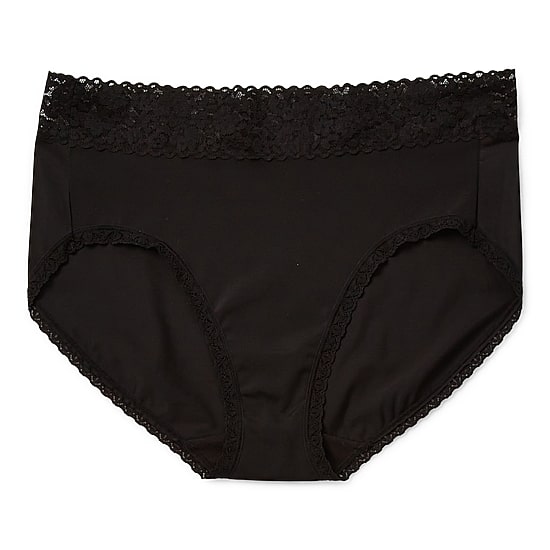 Ambrielle Everyday High Cut With Lace Trim Panty