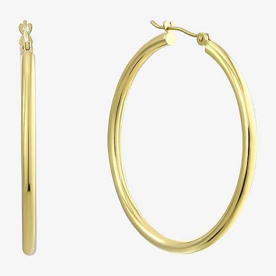 10K Yellow Gold 39mm Hoop Earrings