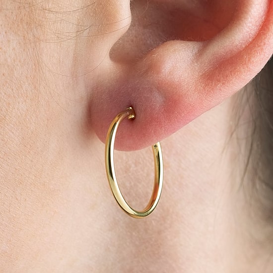 Womens 24K Gold Over Silver 3 Pair Earring Set
