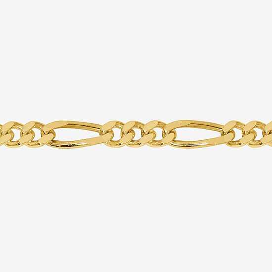 Made in Italy Womens 24K Gold Over Silver 20 Inch Figaro Chain Necklace