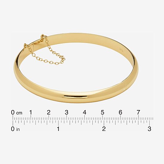 Womens 24K Gold Over Silver Bangle Bracelet