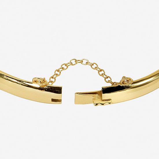 Womens 24K Gold Over Silver Bangle Bracelet