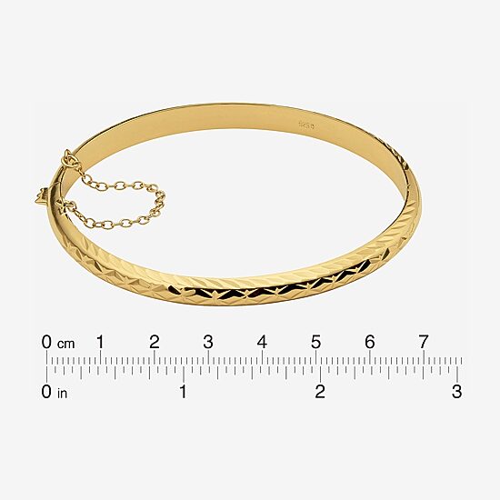 Womens 24K Gold Over Silver Bangle Bracelet