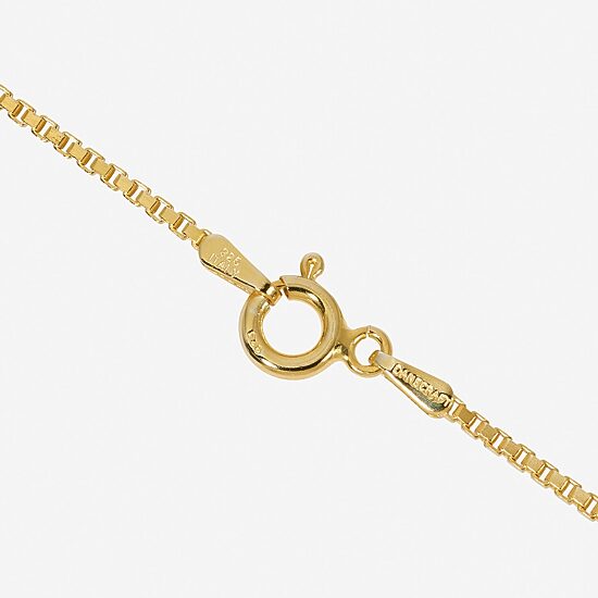 Made in Italy Womens 24K Gold Over Silver Sterling Silver 18 Inch Box Chain Necklace
