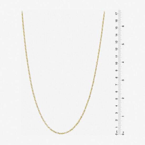 Made in Italy Womens 24K Gold Over Silver Sterling Silver 18 Inch Chain Necklace