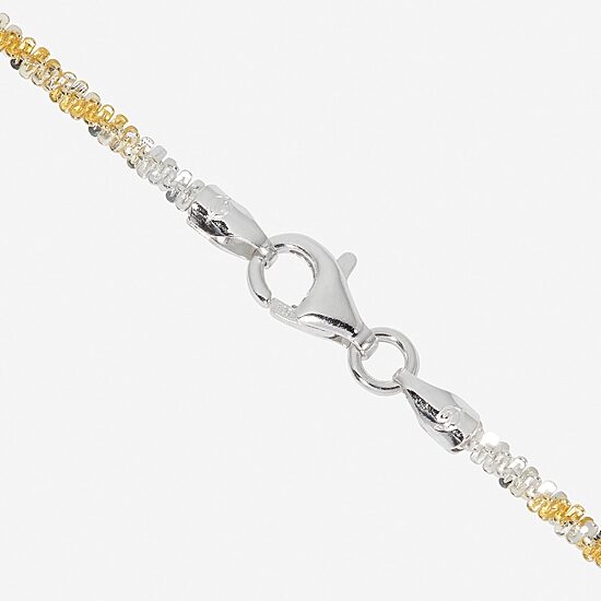 Made in Italy Womens 24K Gold Over Silver Sterling Silver 18 Inch Chain Necklace