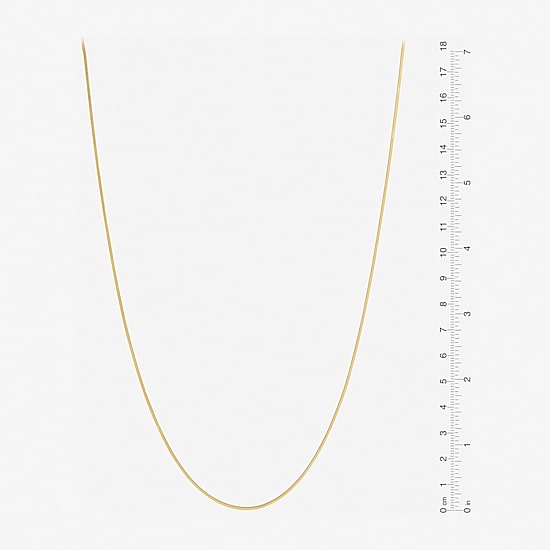 Made in Italy Womens 24K Gold Over Silver Sterling Silver 30 Inch Snake Chain Necklace