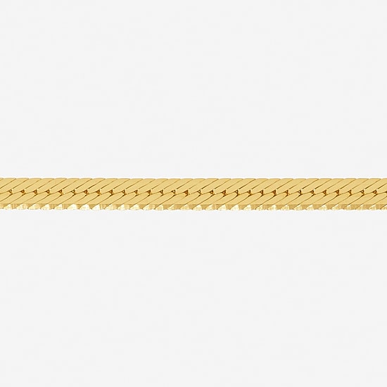 Made in Italy Womens 24K Gold Over Silver 20 Inch Herringbone Chain Necklace