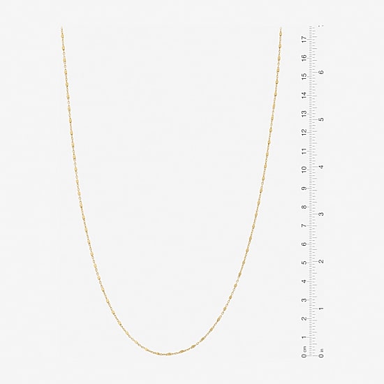 Made in Italy Womens 24K Gold Over Silver Sterling Silver 20 Inch Rope Chain Necklace