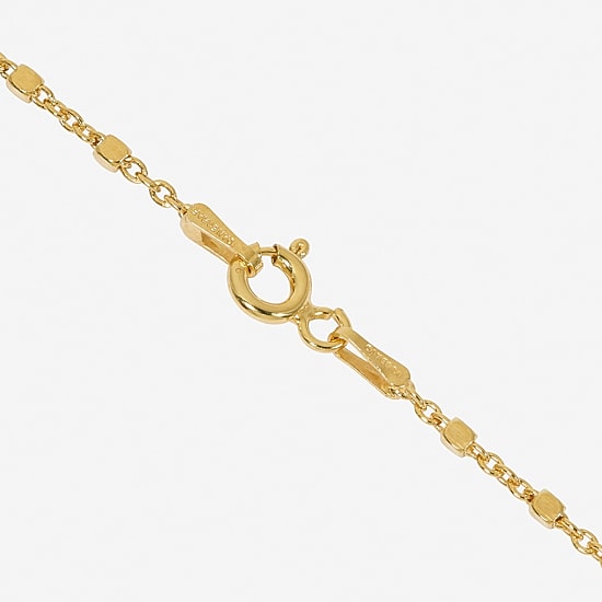 Made in Italy Womens 24K Gold Over Silver Sterling Silver 20 Inch Rope Chain Necklace