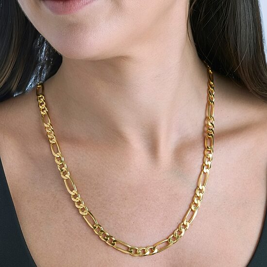 Made in Italy Womens 24K Gold Over Silver 24 Inch Link Necklace