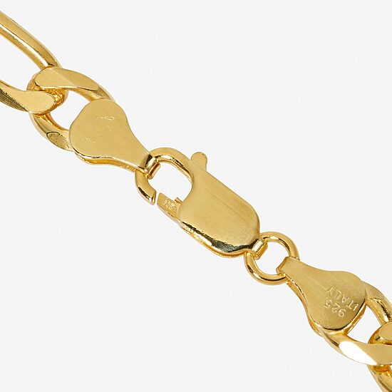 Made in Italy Womens 24K Gold Over Silver 24 Inch Link Necklace