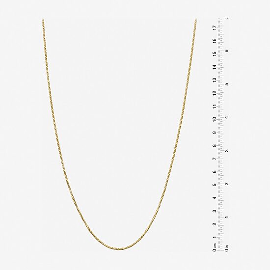 Made in Italy Womens 24K Gold Over Silver Sterling Silver 24 Inch Perfectina Chain Necklace