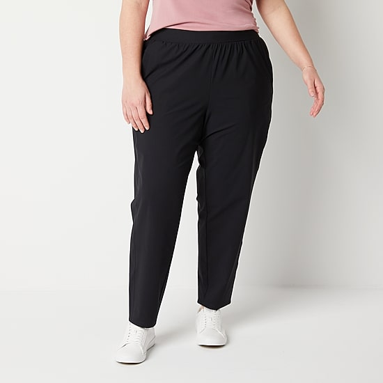 Stylus Womens Plus Ankle Mid Rise Jogger Pant