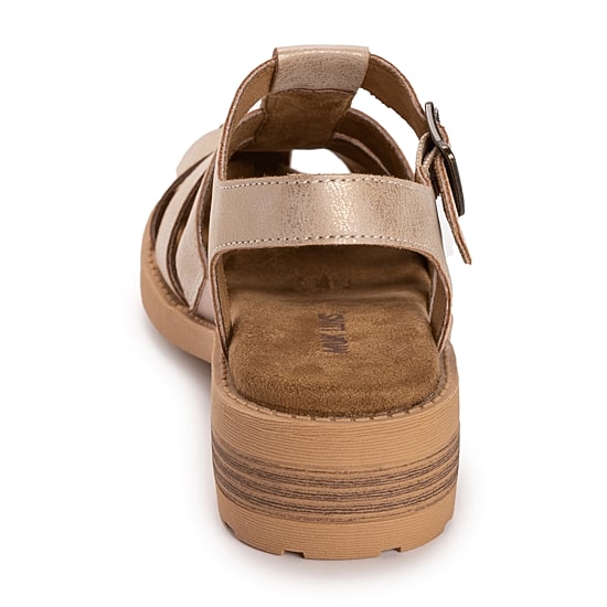 Muk Luks Vanilla Fisherman Womens Round Closed Toe Loafers