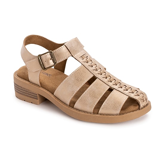 Muk Luks Vanilla Fisherman Womens Round Closed Toe Loafers
