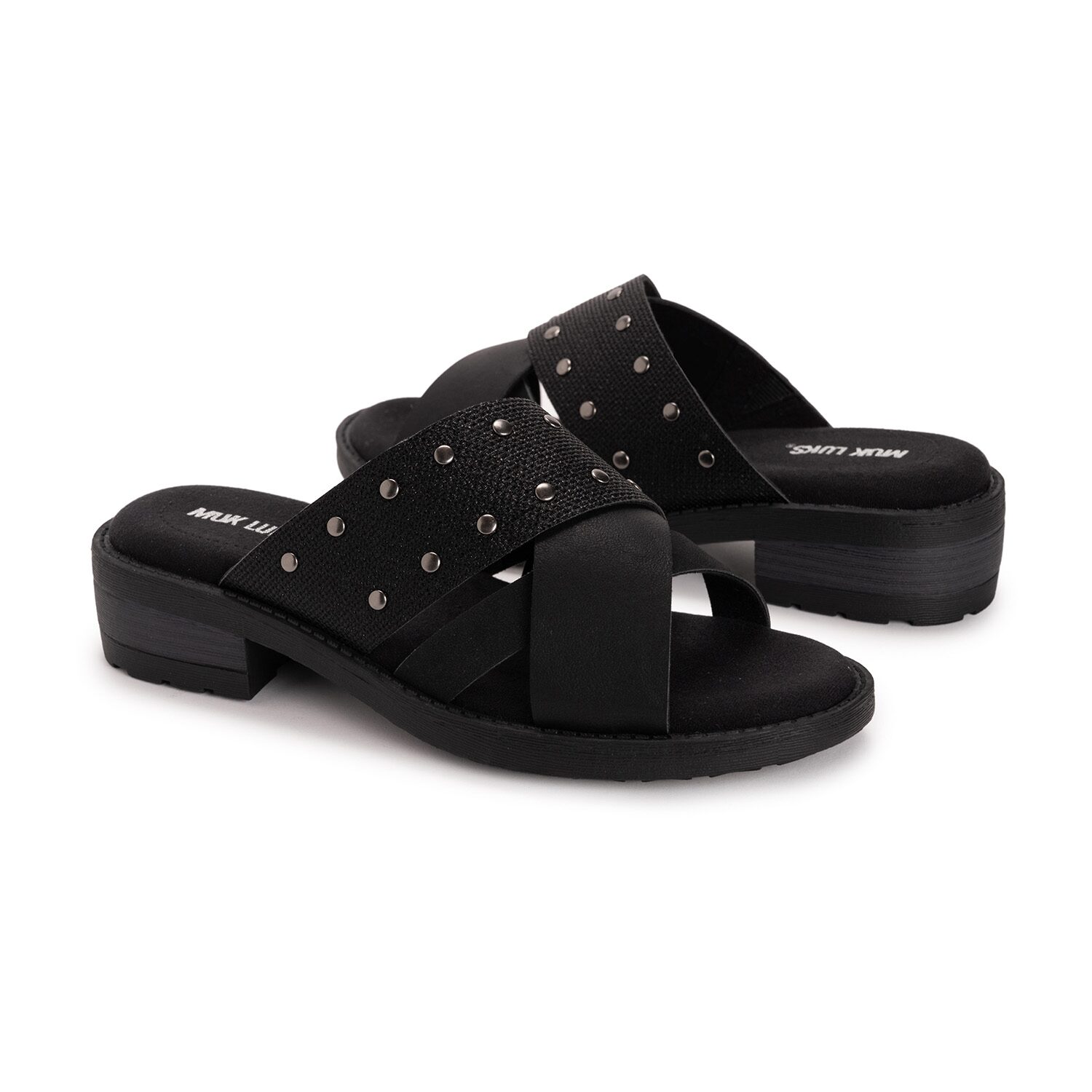 Muk Luks Womens Vittoria Sandal Criss Cross Strap Flat Sandals
