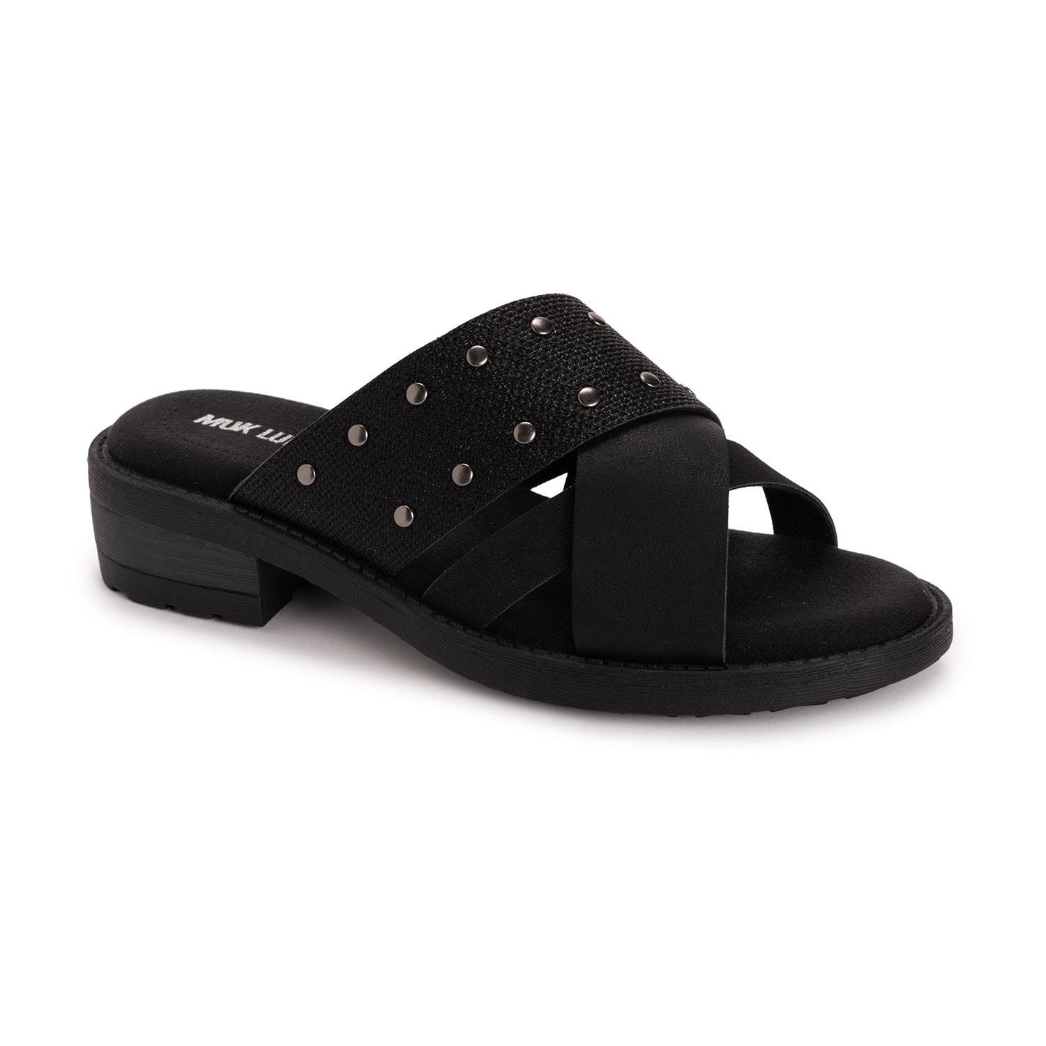 Muk Luks Womens Vittoria Sandal Criss Cross Strap Flat Sandals
