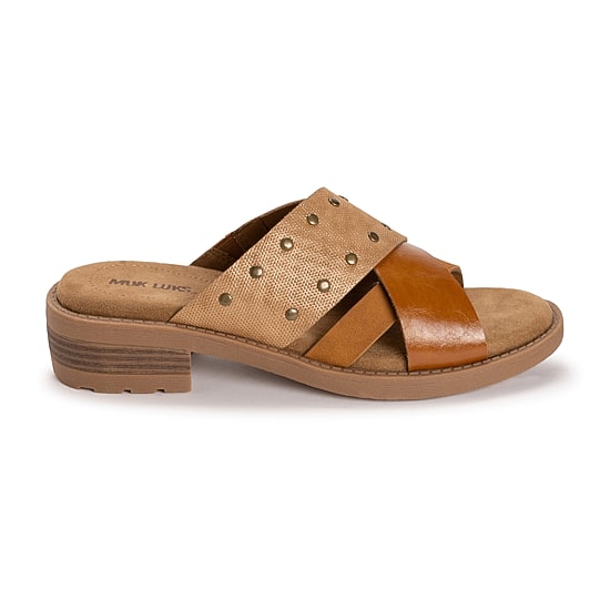 Muk Luks Womens Vittoria Sandal Criss Cross Strap Flat Sandals