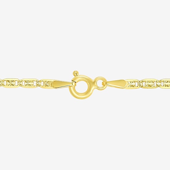 Made in Italy Womens 10K Gold 18 Inch Link Chain Necklace