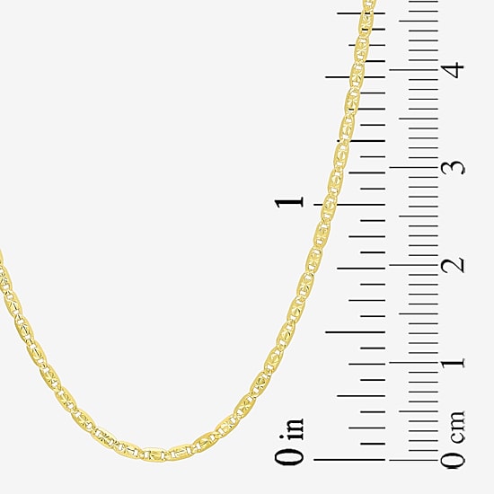 Made in Italy Womens 10K Gold 18 Inch Link Chain Necklace